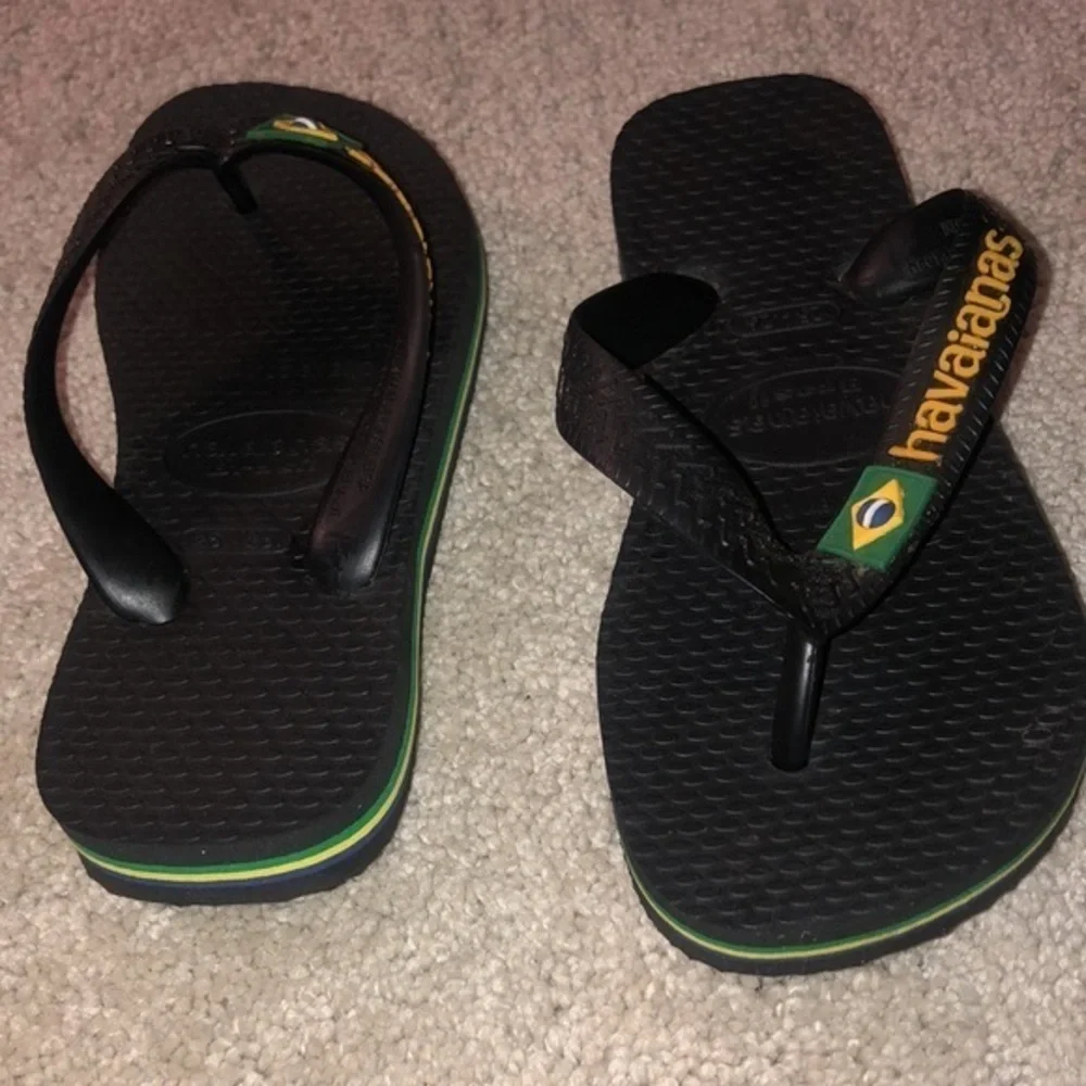 Havaianas Kids 25-26 Black‎ Flip Flops